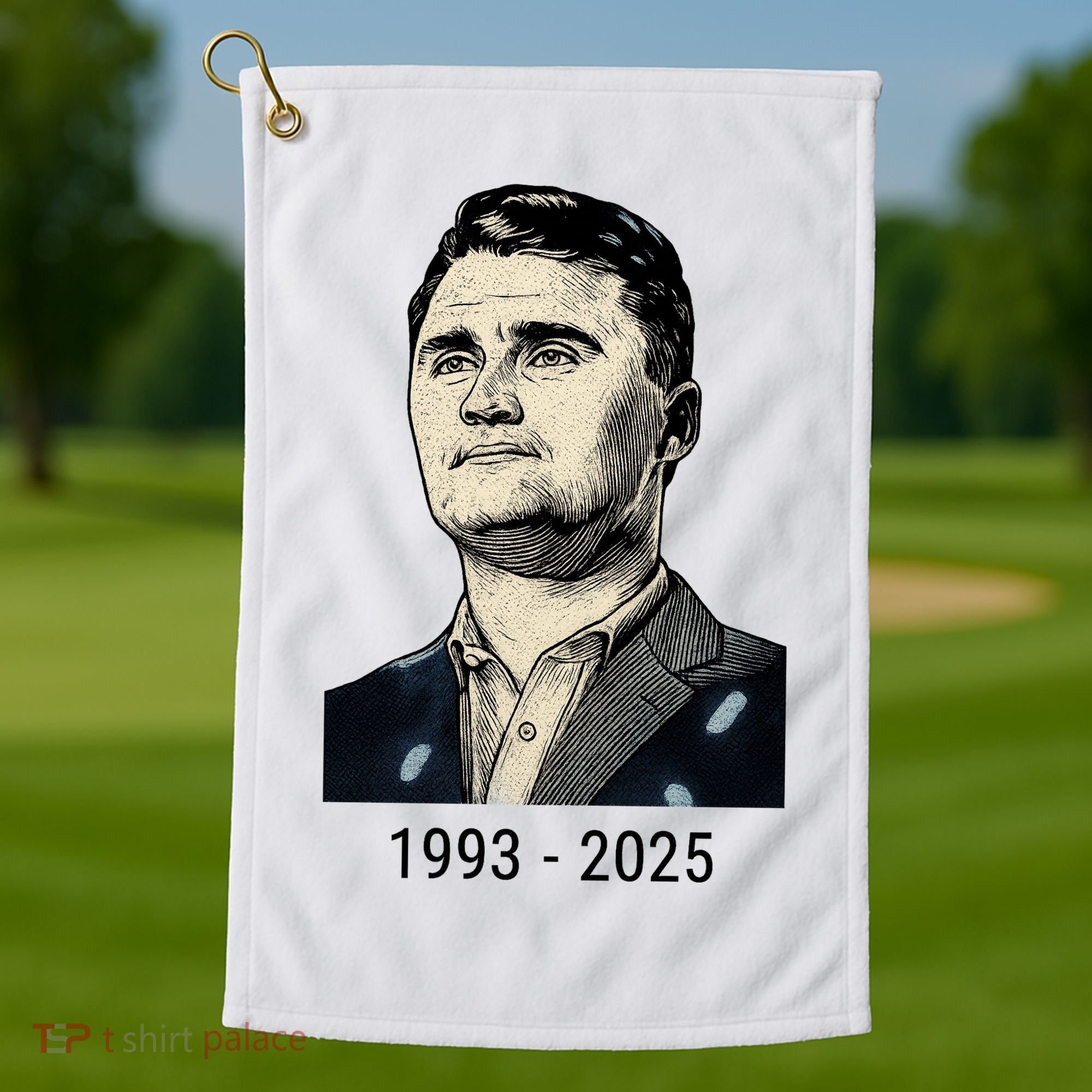 Charlie Kirk Memorial 1993-2025 Rest In Peace RIP Golf Towel