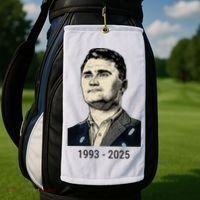 Charlie Kirk Memorial 1993-2025 Rest In Peace RIP Golf Towel thumb 2