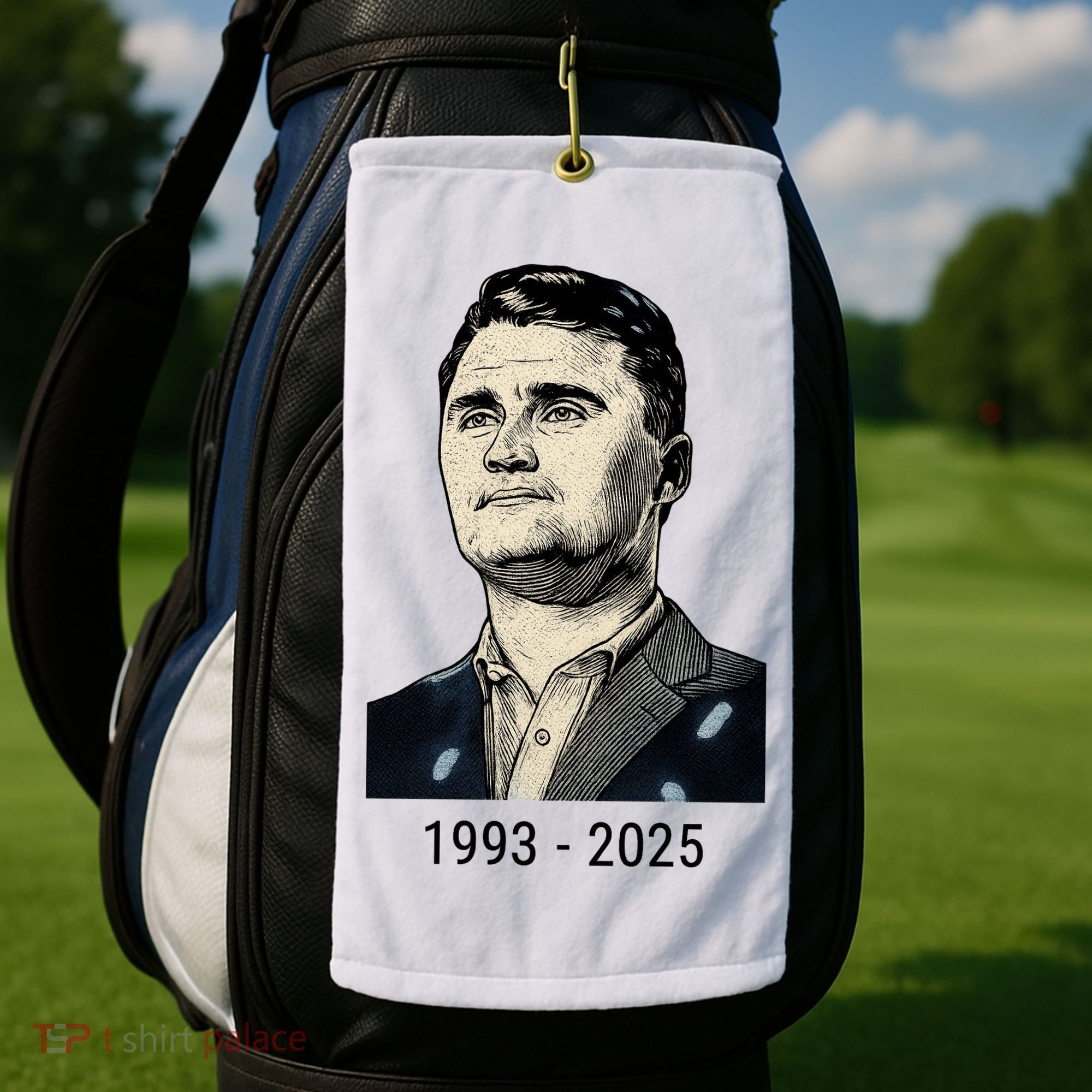 Charlie Kirk Memorial 1993-2025 Rest In Peace RIP Golf Towel