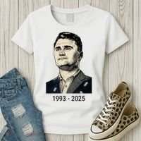 Charlie Kirk Memorial 1993-2025 Rest In Peace RIP Women's T-Shirt thumb 3
