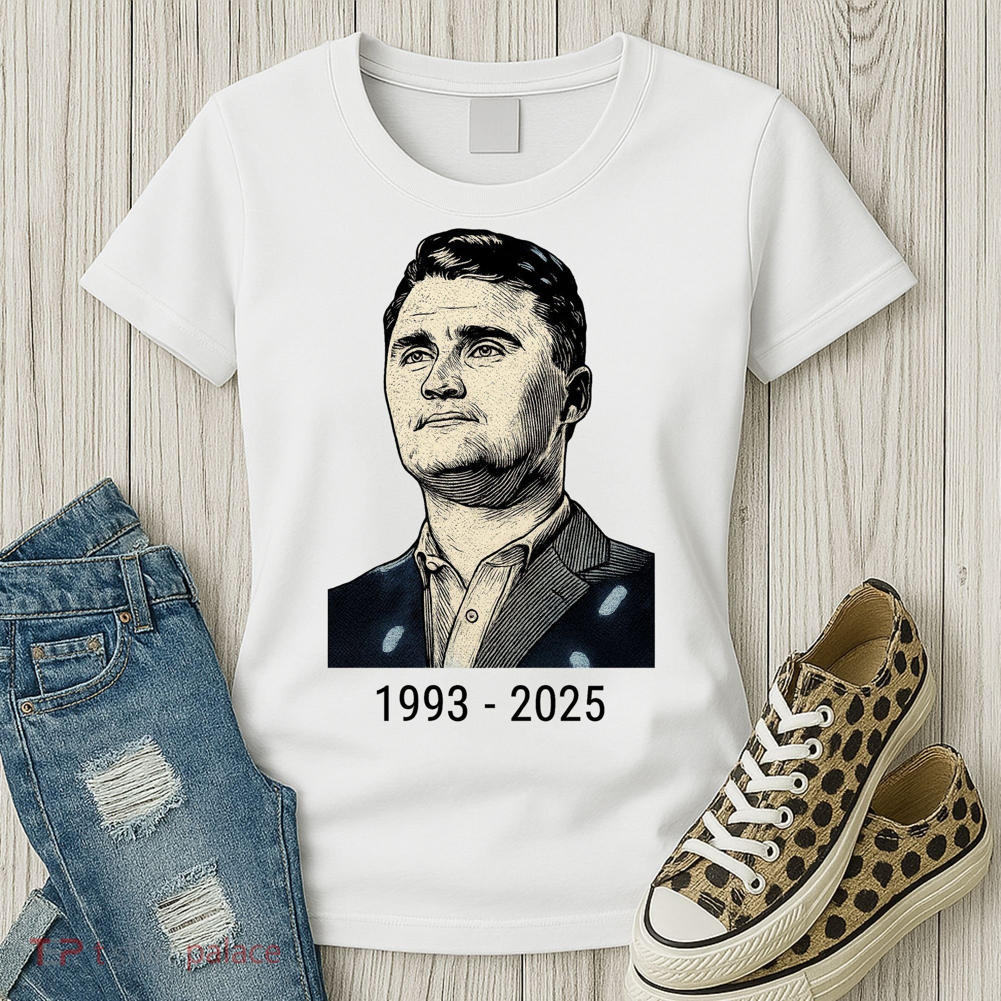 Charlie Kirk Memorial 1993-2025 Rest In Peace RIP Women's T-Shirt