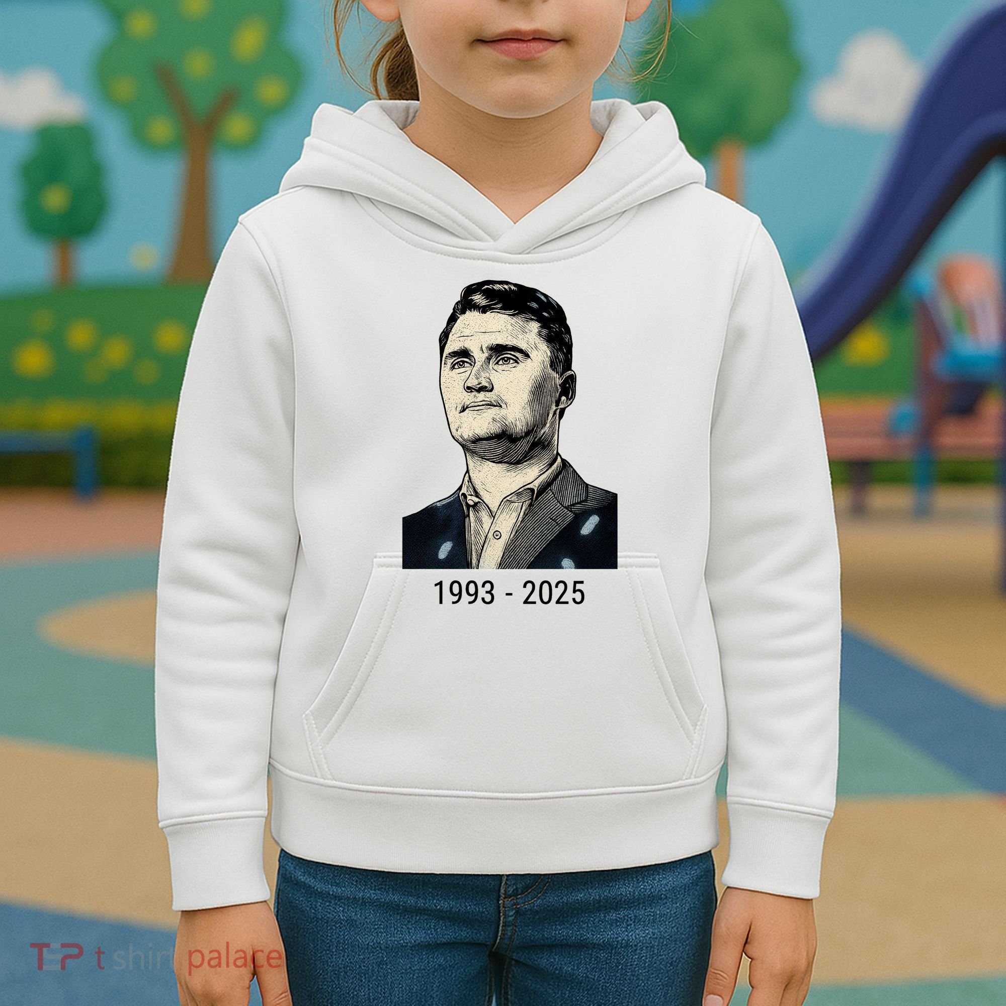 Charlie Kirk Memorial 1993-2025 Rest In Peace RIP Kids Hoodie