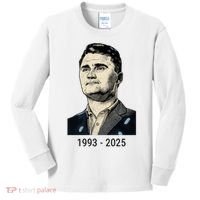 Charlie Kirk Memorial 1993-2025 Rest In Peace RIP Kids Long Sleeve Shirt thumb 0