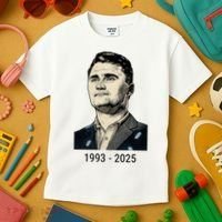 Charlie Kirk Memorial 1993-2025 Rest In Peace RIP Kids T-Shirt thumb 3