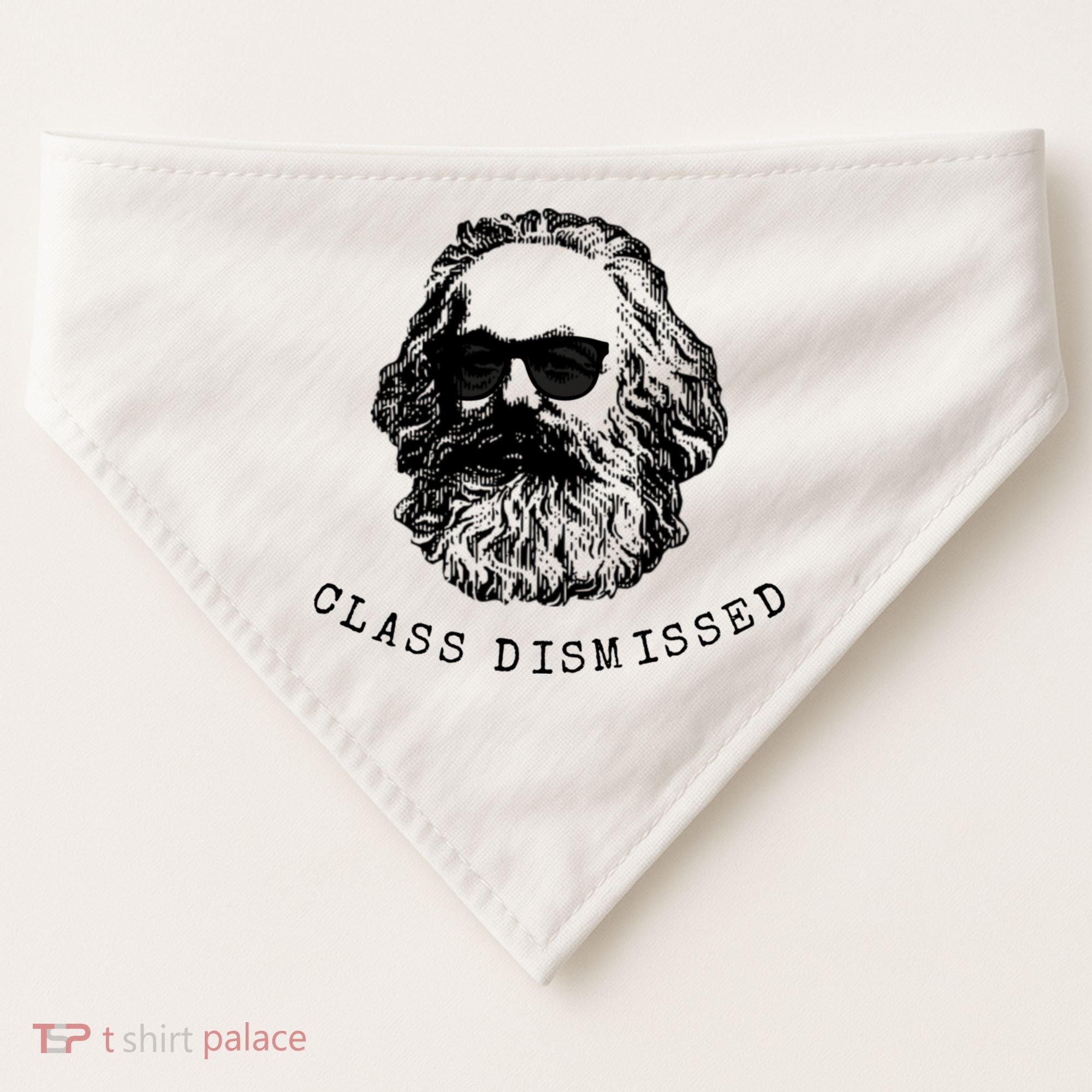 Cool Karl Marx Funny Socialism Class Dismissed USA-Made Doggie Bandana