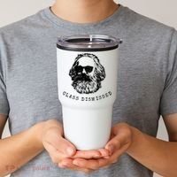 Cool Karl Marx Funny Socialism Class Dismissed Tumbler thumb 2