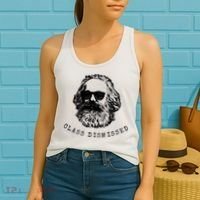 Cool Karl Marx Funny Socialism Class Dismissed Women's Tank Top thumb 2