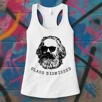 Cool Karl Marx Funny Socialism Class Dismissed Women's Tank Top thumb 3