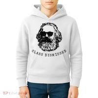 Cool Karl Marx Funny Socialism Class Dismissed Kids Hoodie thumb 4