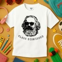Cool Karl Marx Funny Socialism Class Dismissed Kids T-Shirt thumb 3