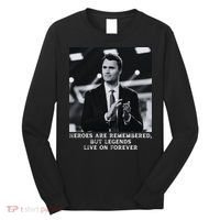 Charlie Kirk Memorial Heroes Are Remembered Long Sleeve Shirt thumb 0