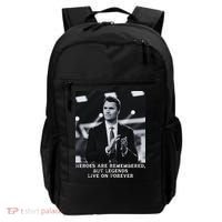 Charlie Kirk Memorial Heroes Are Remembered Backpack thumb 0