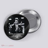Charlie Kirk Memorial Heroes Are Remembered Button thumb 0