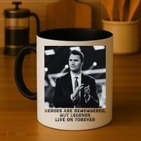 Charlie Kirk Memorial Heroes Are Remembered Coffee Mug thumb 4