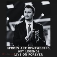 Charlie Kirk Memorial Heroes Are Remembered Women's Hoodie thumb 2