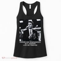 Charlie Kirk Memorial Heroes Are Remembered Women's Tank Top thumb 0