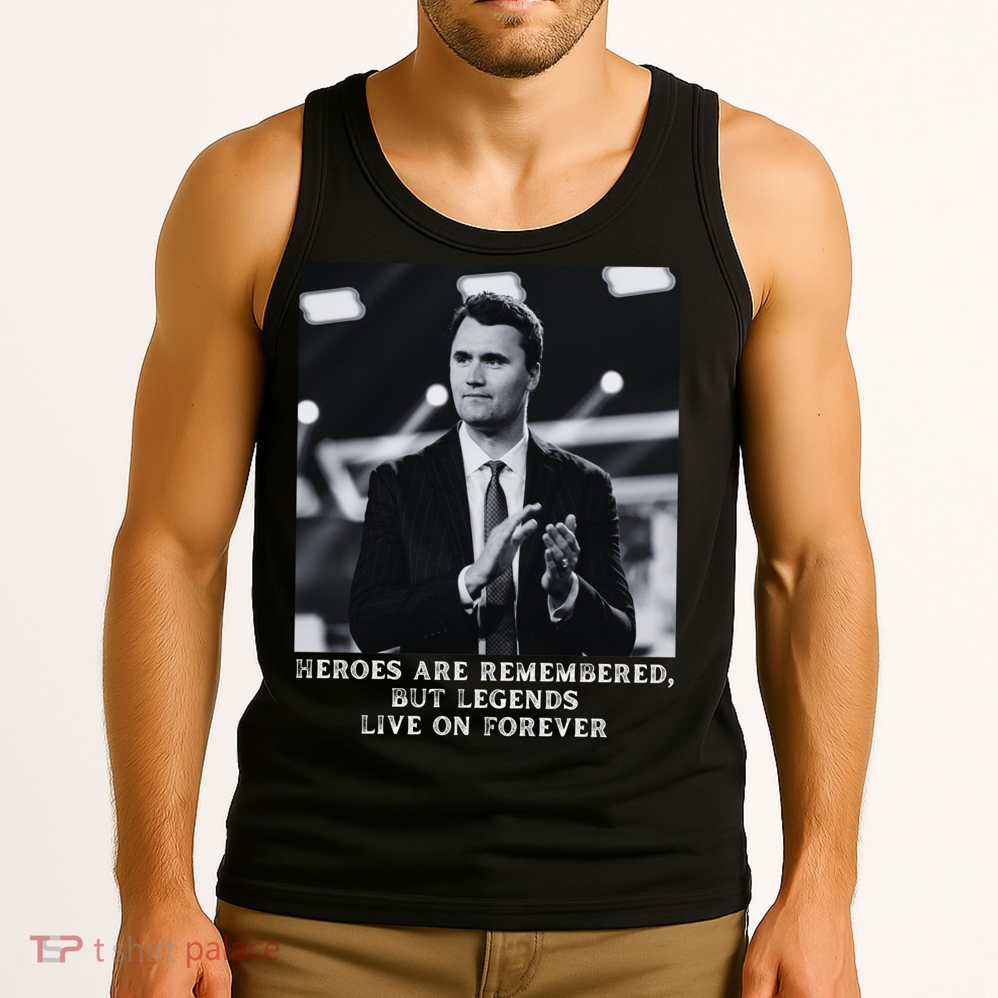 Charlie Kirk Memorial Heroes Are Remembered Tank Top