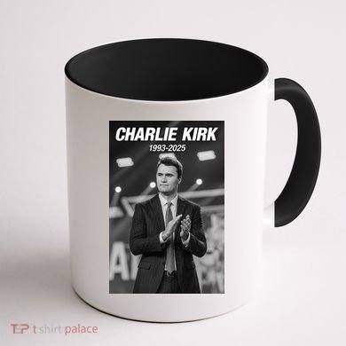 Charlie Kirk Memorial Rest In Peace Coffee Mug back