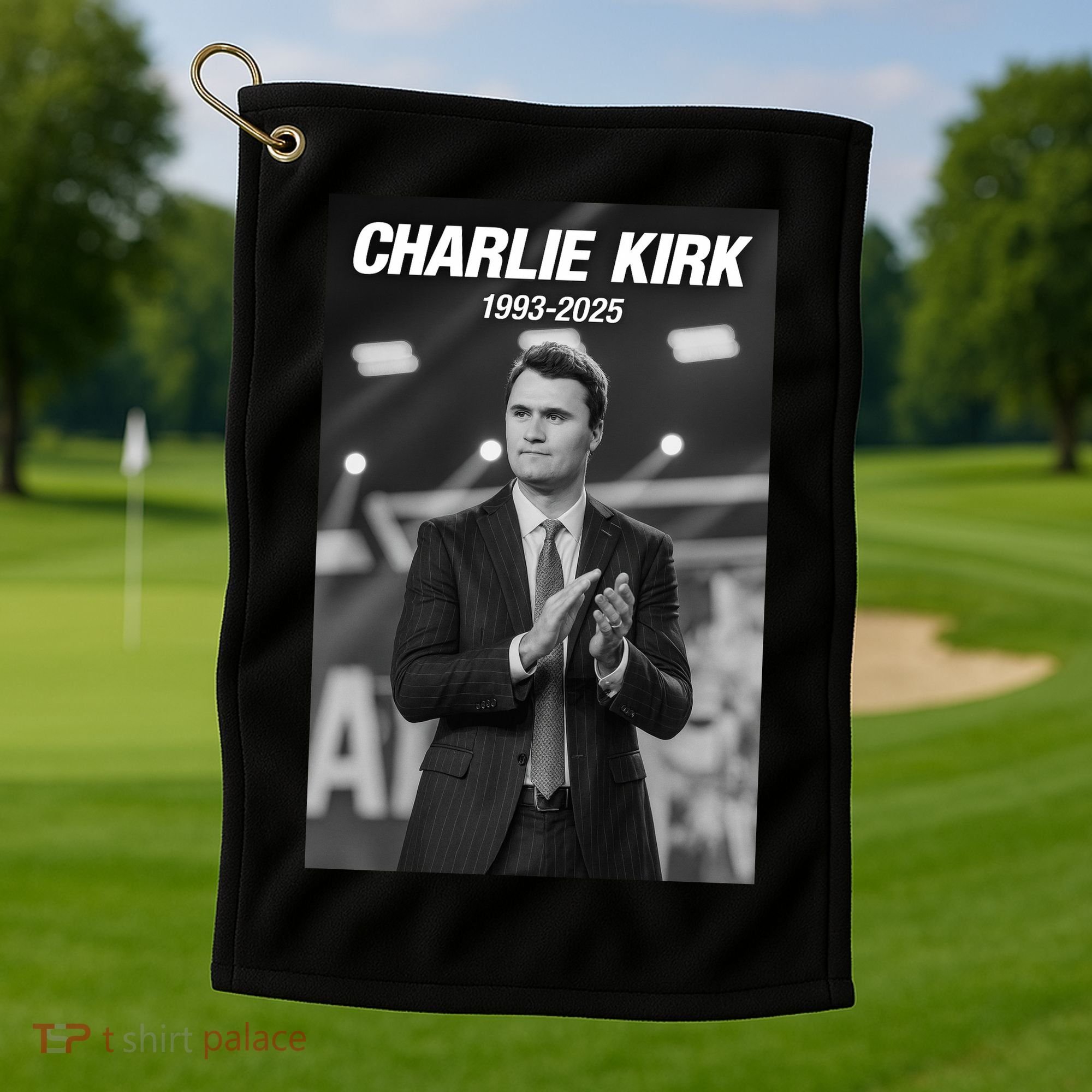 Charlie Kirk Memorial Rest In Peace Golf Towel