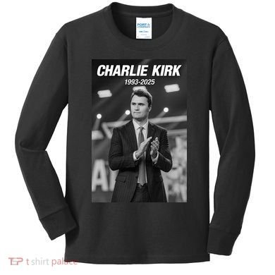 Charlie Kirk Memorial Rest In Peace Kids Long Sleeve Shirt