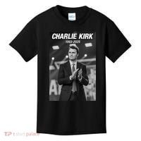 Charlie Kirk Memorial Rest In Peace Kids T-Shirt thumb 0