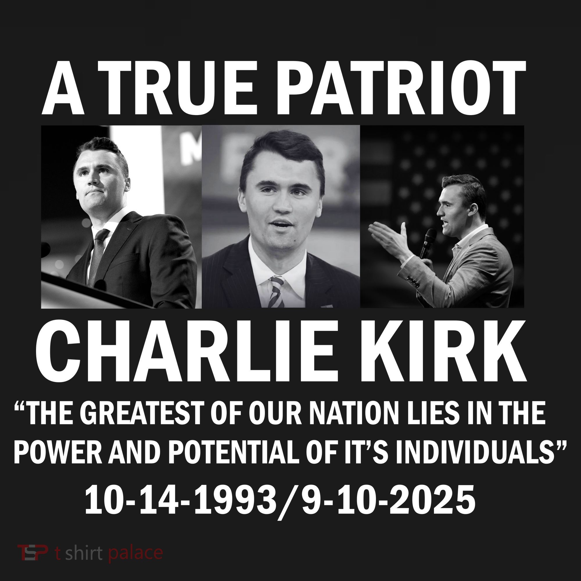Charlie Kirk Memoral A True Patriot Greatest Of Our Nation T-Shirt