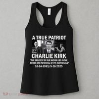 Charlie Kirk Memoral A True Patriot Greatest Of Our Nation Women's Tank Top thumb 3