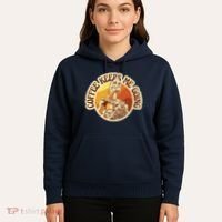 Coffee Keeps Me Going Skeleton Retro Sunset Hoodie thumb 5