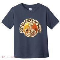 Coffee Keeps Me Going Skeleton Retro Sunset Toddler T-Shirt thumb 0