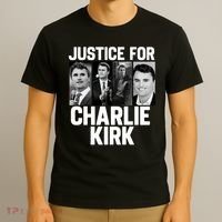 Charlie Kirk Memorial RIP Justice For Charlie Tribute Pray T-Shirt thumb 3