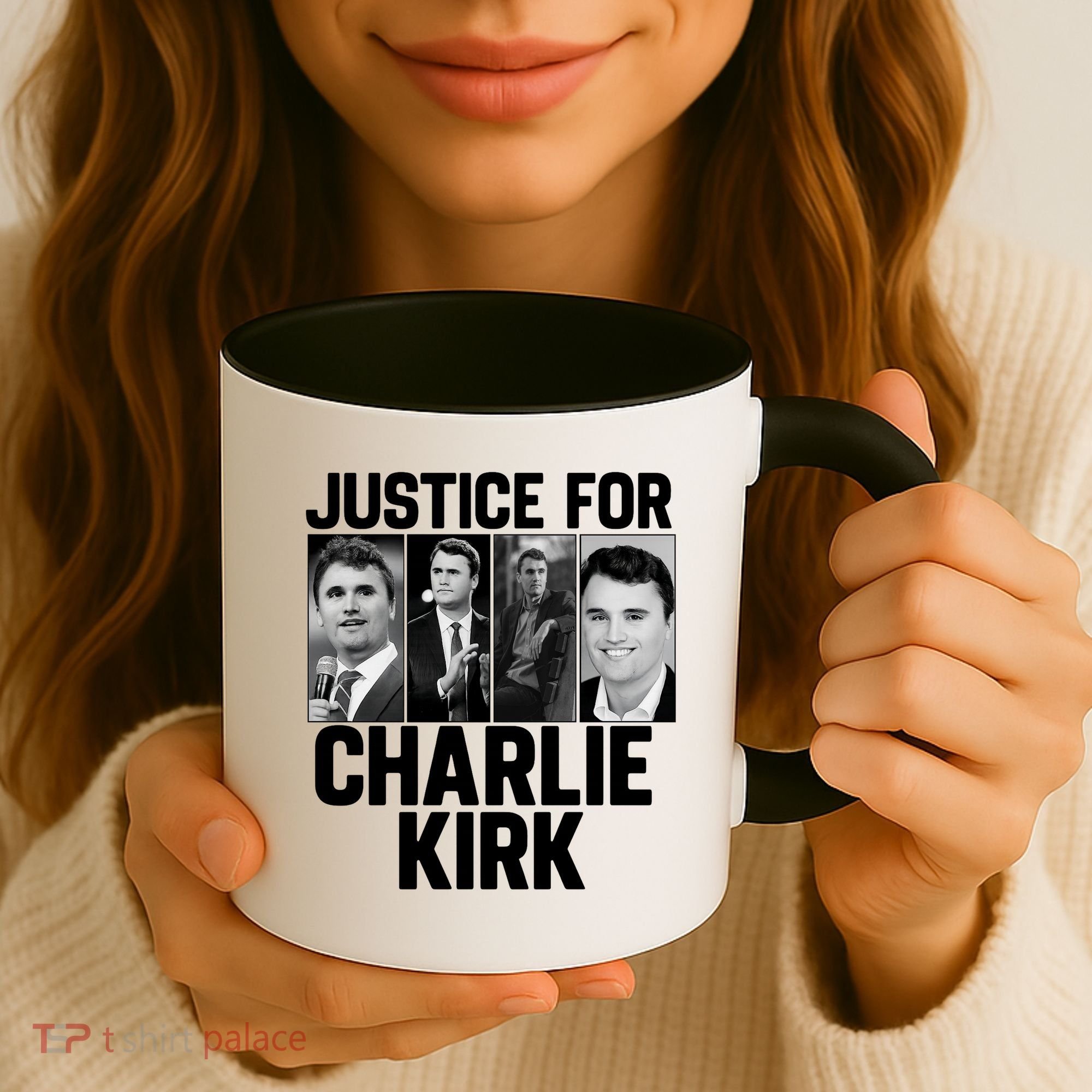 Charlie Kirk Memorial RIP Justice For Charlie Tribute Pray Coffee Mug