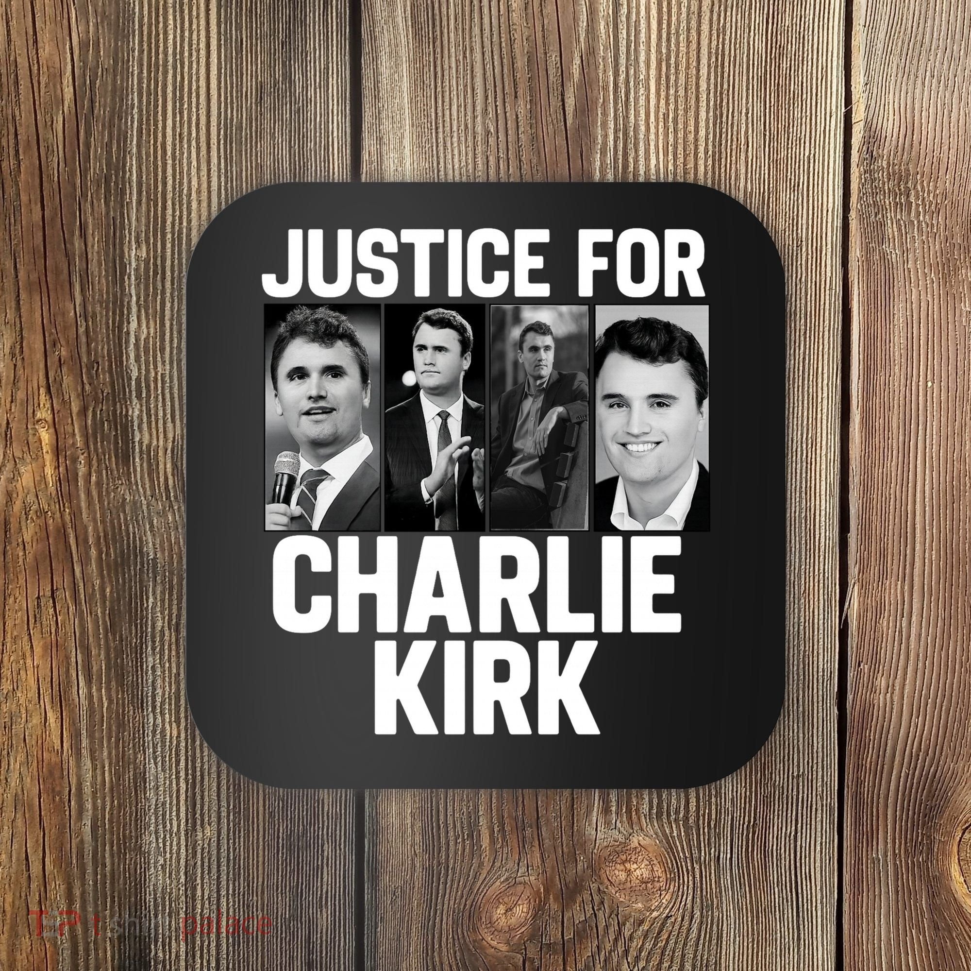 Charlie Kirk Memorial RIP Justice For Charlie Tribute Pray Coaster
