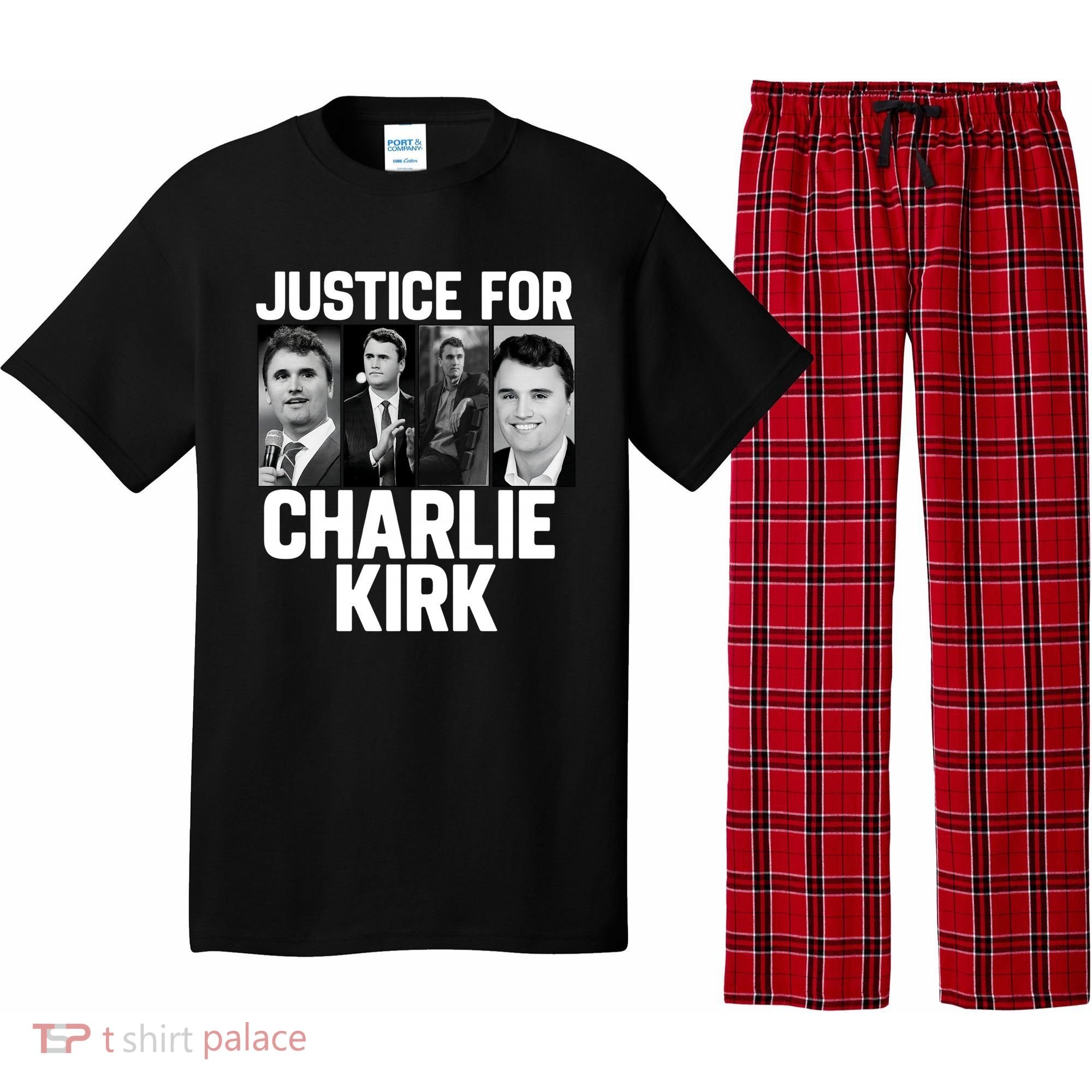 Charlie Kirk Memorial RIP Justice For Charlie Tribute Pray Pajama Set