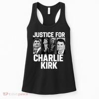 Charlie Kirk Memorial RIP Justice For Charlie Tribute Pray Women's Tank Top thumb 0
