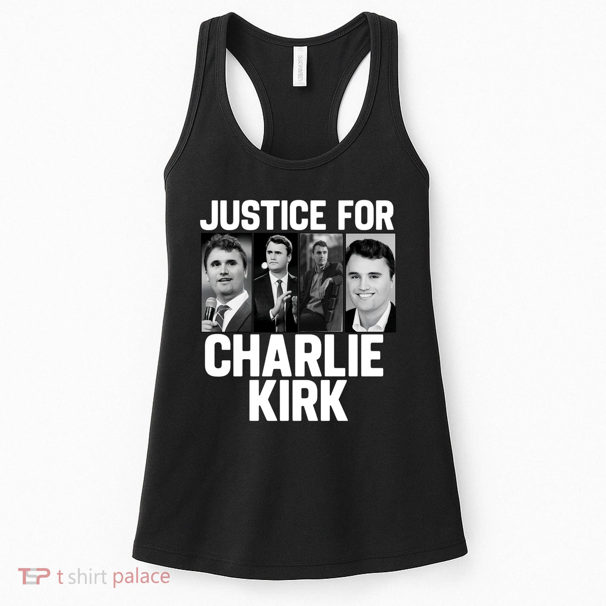 Charlie Kirk Memorial RIP Justice For Charlie Tribute Pray Women's Tank Top