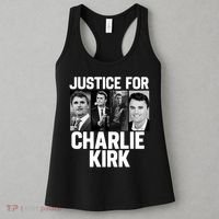 Charlie Kirk Memorial RIP Justice For Charlie Tribute Pray Women's Tank Top thumb 3