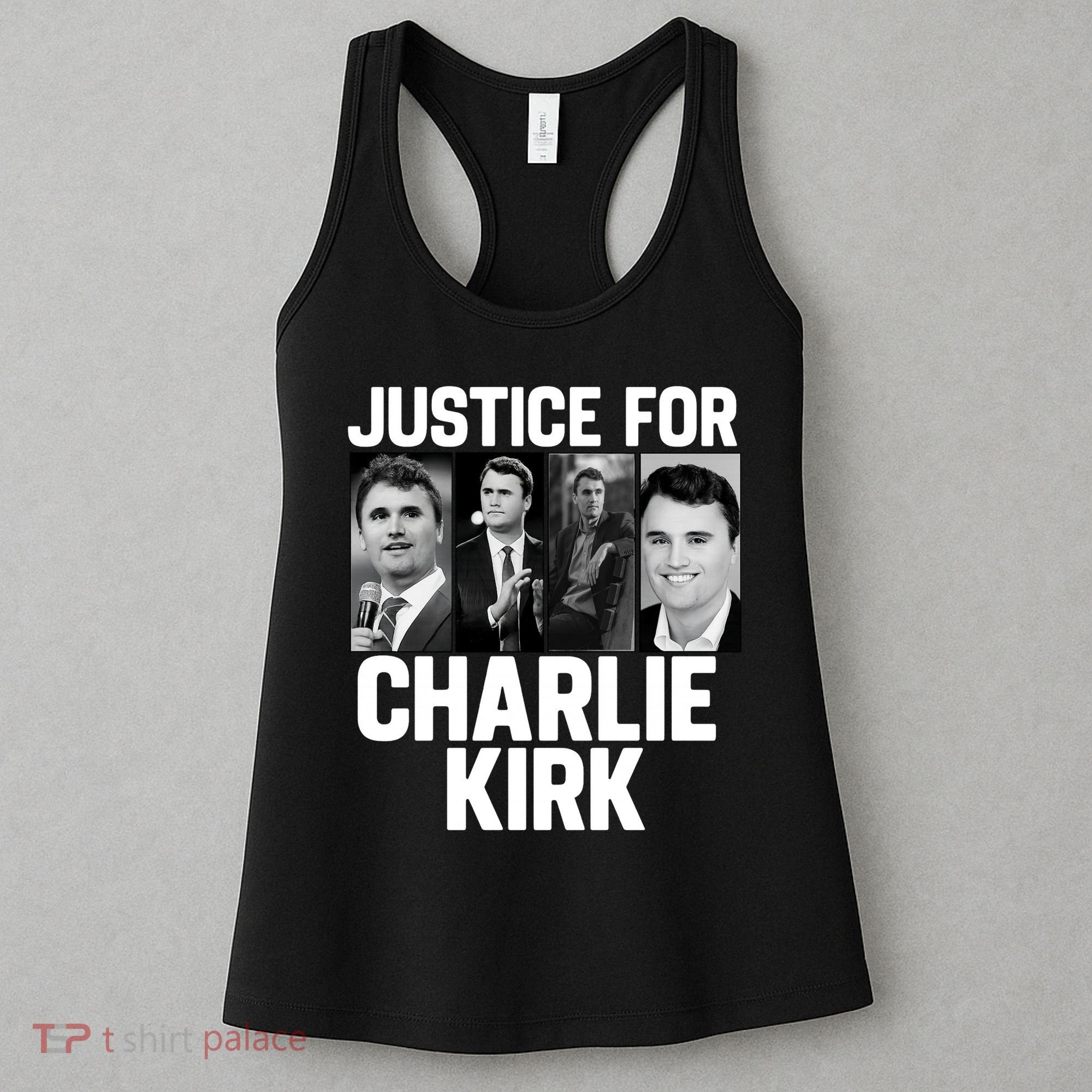 Charlie Kirk Memorial RIP Justice For Charlie Tribute Pray Women's Tank Top
