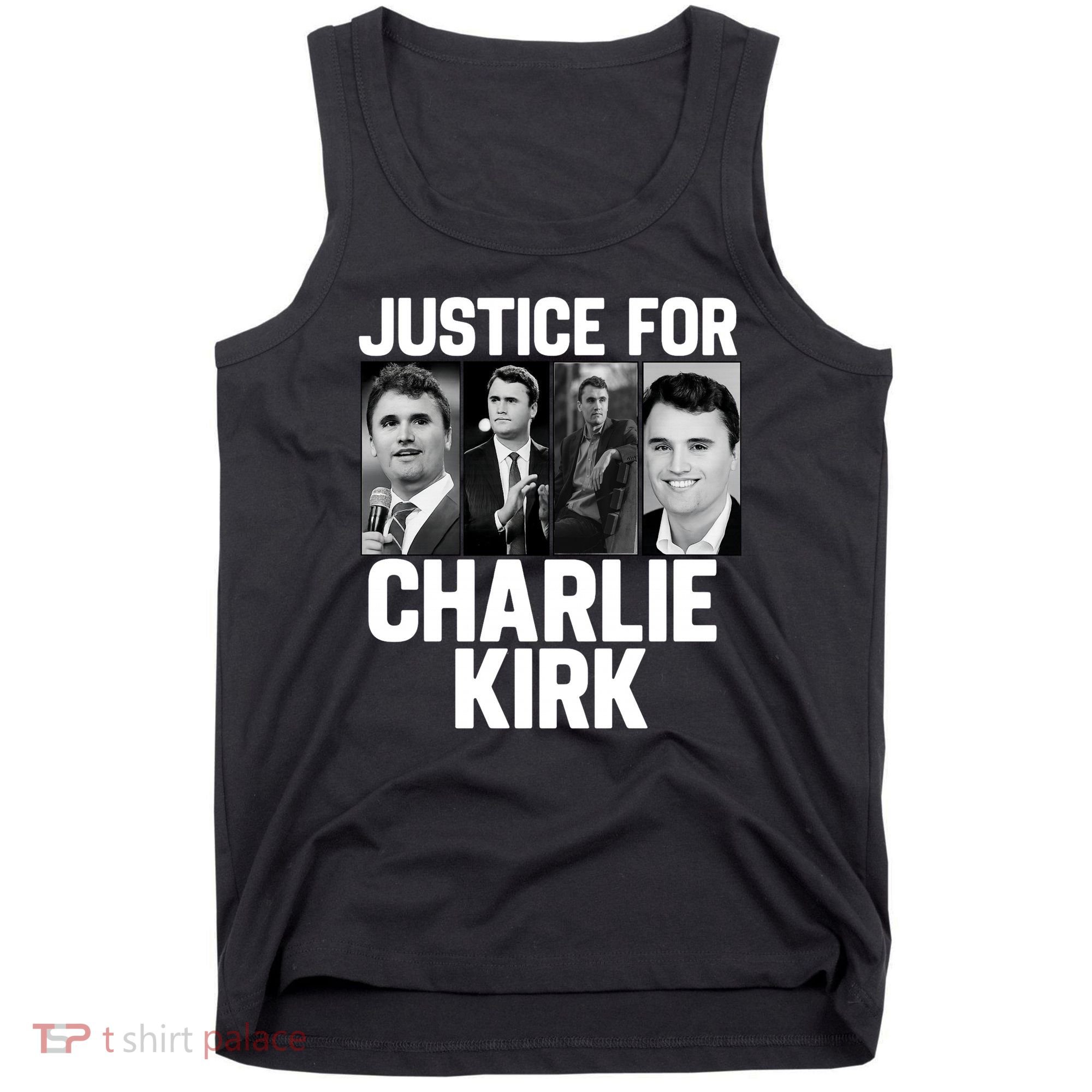 Charlie Kirk Memorial RIP Justice For Charlie Tribute Pray Tank Top