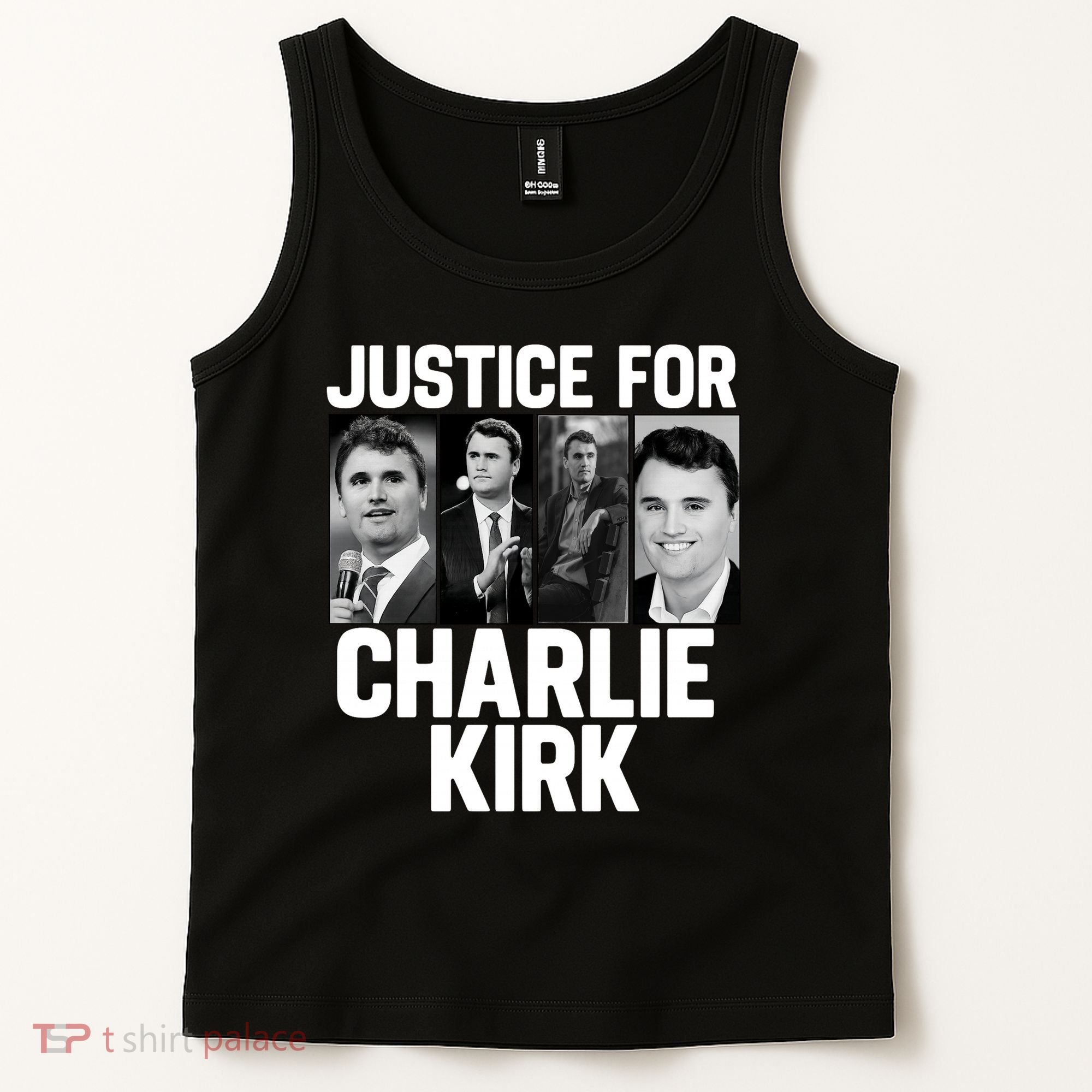 Charlie Kirk Memorial RIP Justice For Charlie Tribute Pray Tank Top