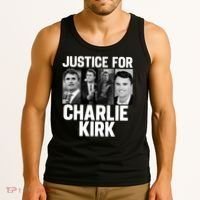 Charlie Kirk Memorial RIP Justice For Charlie Tribute Pray Tank Top thumb 3