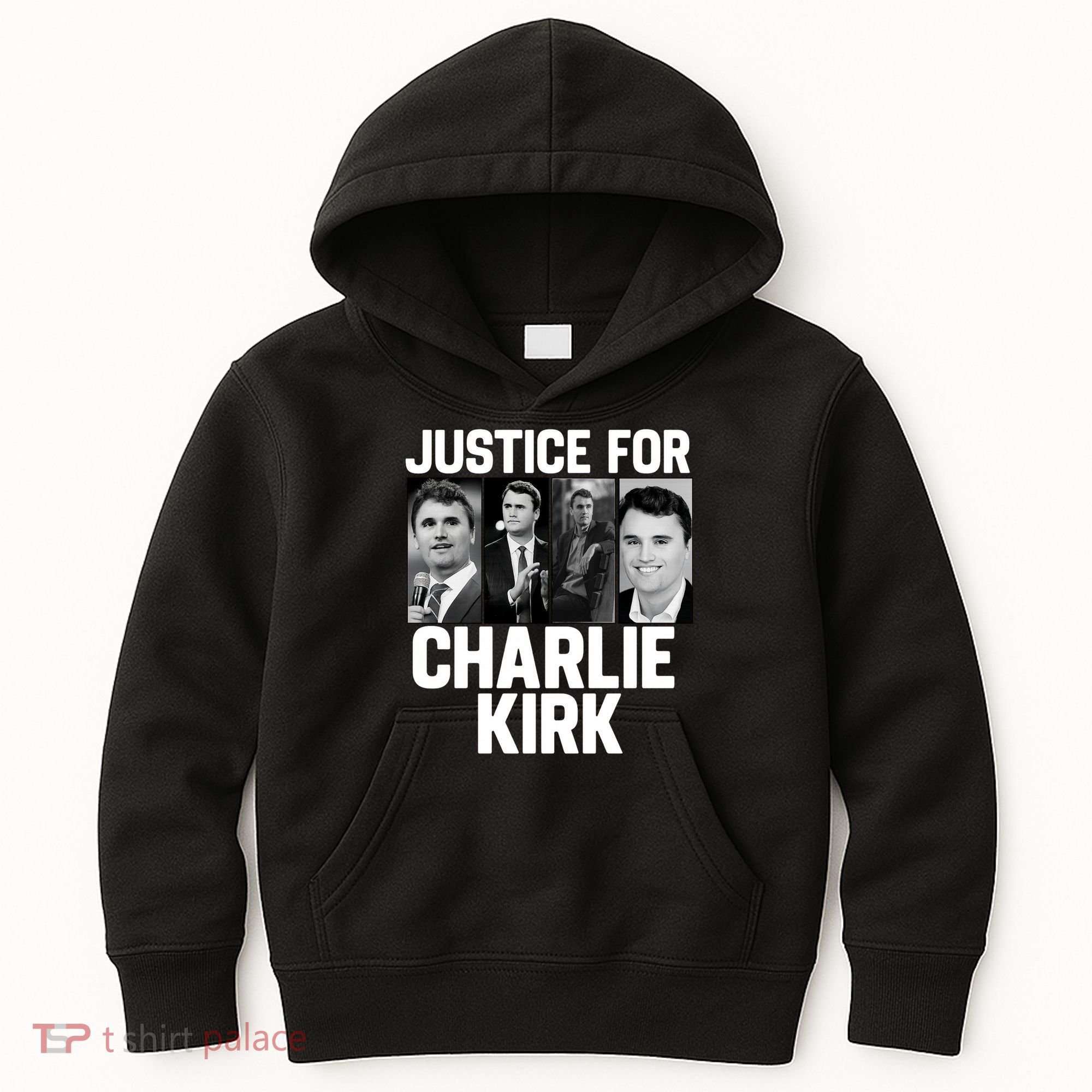 Charlie Kirk Memorial RIP Justice For Charlie Tribute Pray Kids Hoodie