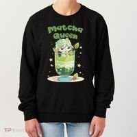 Cute Kawaii Matcha Latte Parfait Green Tea Ice Cream Women's Sweatshirt thumb 0