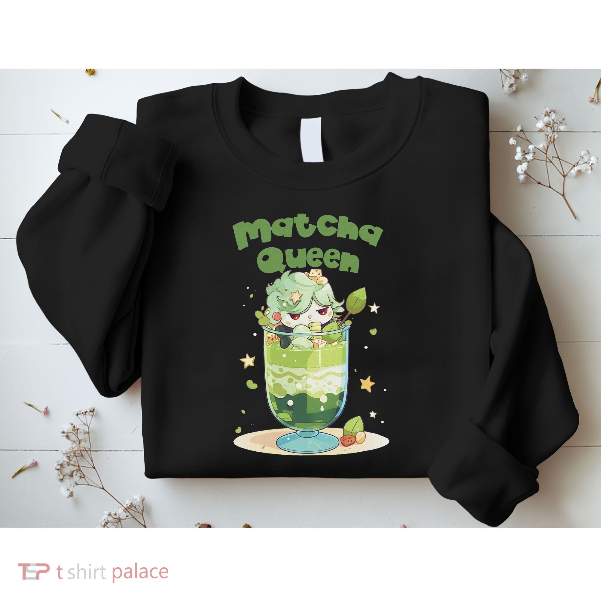 Cute Kawaii Matcha Latte Parfait Green Tea Ice Cream Sweatshirt