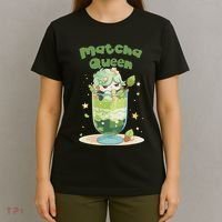 Cute Kawaii Matcha Latte Parfait Green Tea Ice Cream T-Shirt thumb 4
