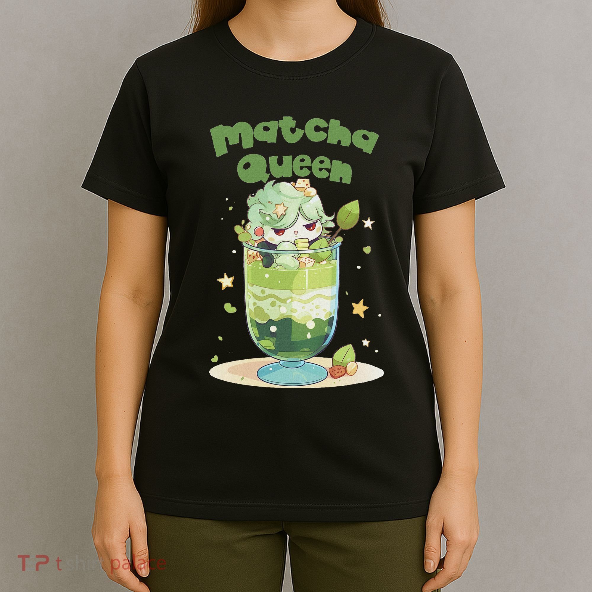Cute Kawaii Matcha Latte Parfait Green Tea Ice Cream T-Shirt