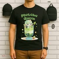 Cute Kawaii Matcha Latte Parfait Green Tea Ice Cream T-Shirt thumb 6