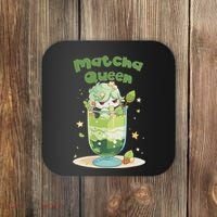 Cute Kawaii Matcha Latte Parfait Green Tea Ice Cream Coaster thumb 0