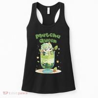 Cute Kawaii Matcha Latte Parfait Green Tea Ice Cream Women's Tank Top thumb 0