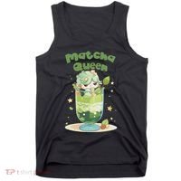 Cute Kawaii Matcha Latte Parfait Green Tea Ice Cream Tank Top thumb 0