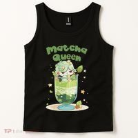 Cute Kawaii Matcha Latte Parfait Green Tea Ice Cream Tank Top thumb 2